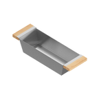 Julien · Contenedor Hondo Deslizante con Asas de Madera — Maple / 6″ × 19″ · tazón de 18″ de fondo · alto 4¼″