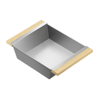 Julien · Contenedor Hondo Deslizante con Asas de Madera — Maple / 12″ × 17″ · tazón de 16″ de fondo · alto 4¼″
