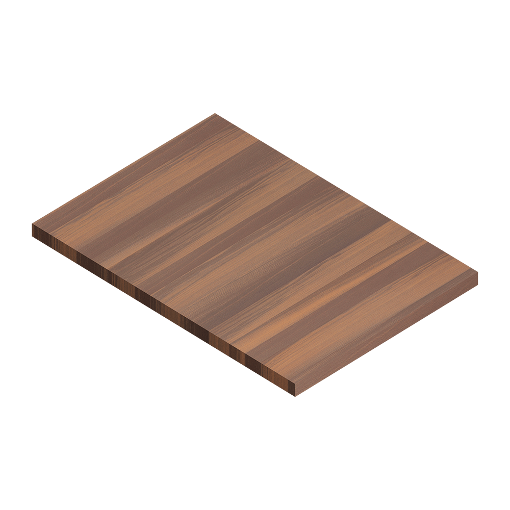 Julien · Tabla de Corte de Madera Maciza para Tarja — Nogal / 12″ × 17″ · tazón de 16″ de fondo