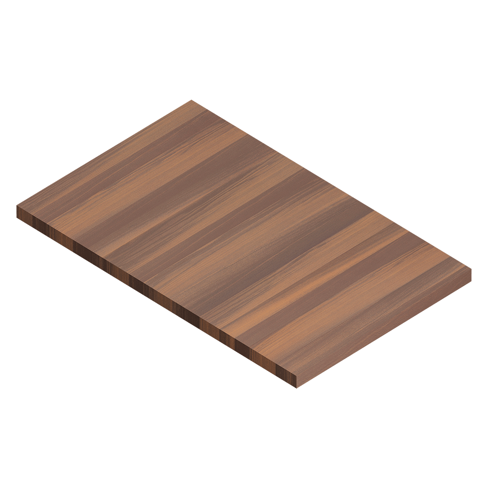 Julien · Tabla de Corte de Madera Maciza para Tarja — Nogal / 12″ × 19″ · tazón de 18″ de fondo