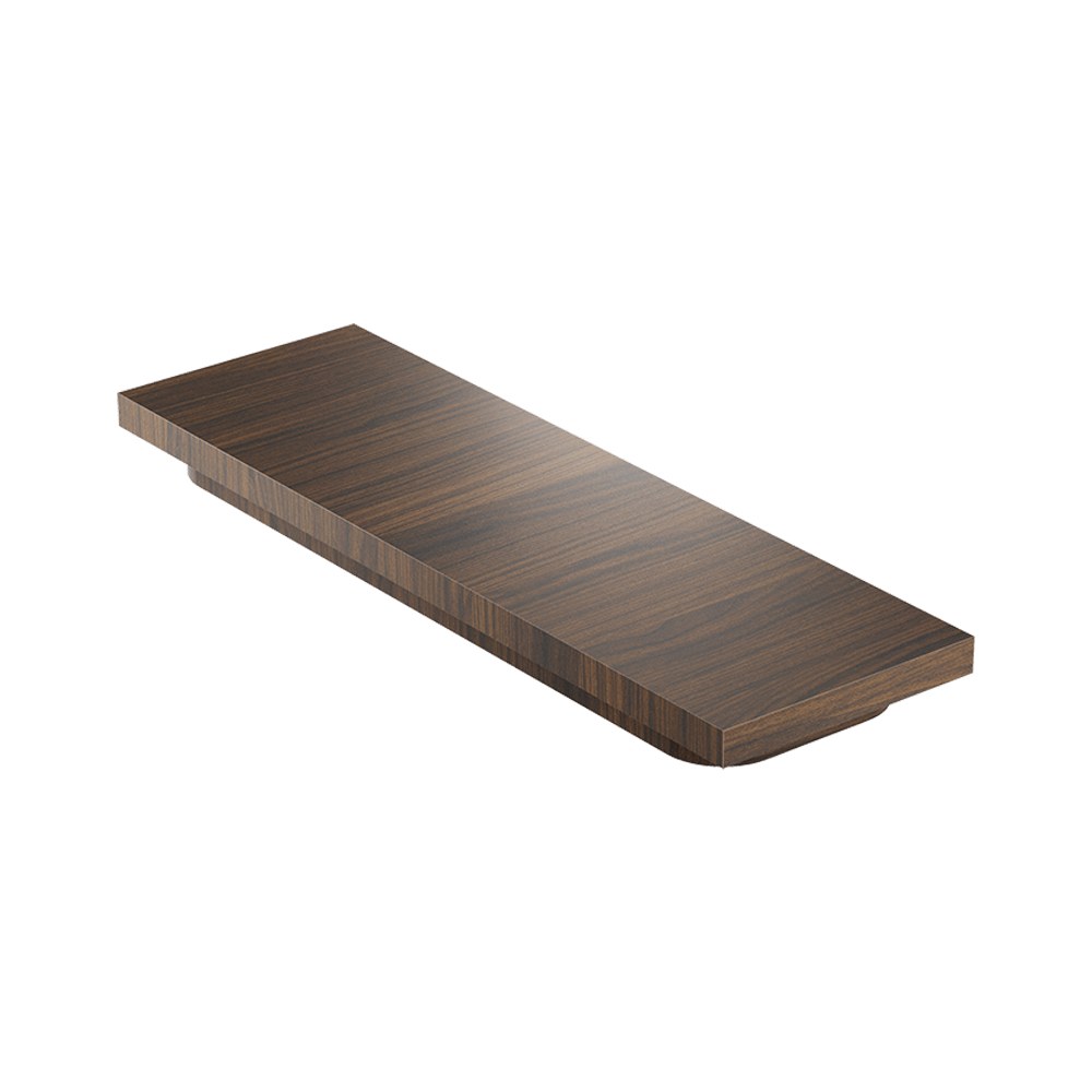 Julien · Tabla de Corte de Madera Maciza para Tarja — Nogal / 6″ × 19″ · tazón de 18″ de fondo