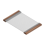 Julien · Escurridor Deslizante con Asas de Madera — Nogal / 12″ × 17⅞″ · tazón de 17″ de fondo