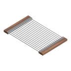 Julien · Escurridor Deslizante con Asas de Madera — Nogal / 12″ × 19″ · tazón de 18″ de fondo