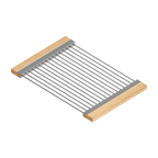 Julien · Escurridor Deslizante con Asas de Madera — Maple / 12″ × 17⅞″ · tazón de 17″ de fondo