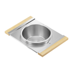 Julien · Tabla de Servicio con Tazón y Colador — Maple / 12″ × 18″ · tazón de 17″ de fondo
