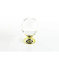 Schaub Perilla Stargaze Redonda de Cristal, 1-1/8" diám. — Latón Pulido