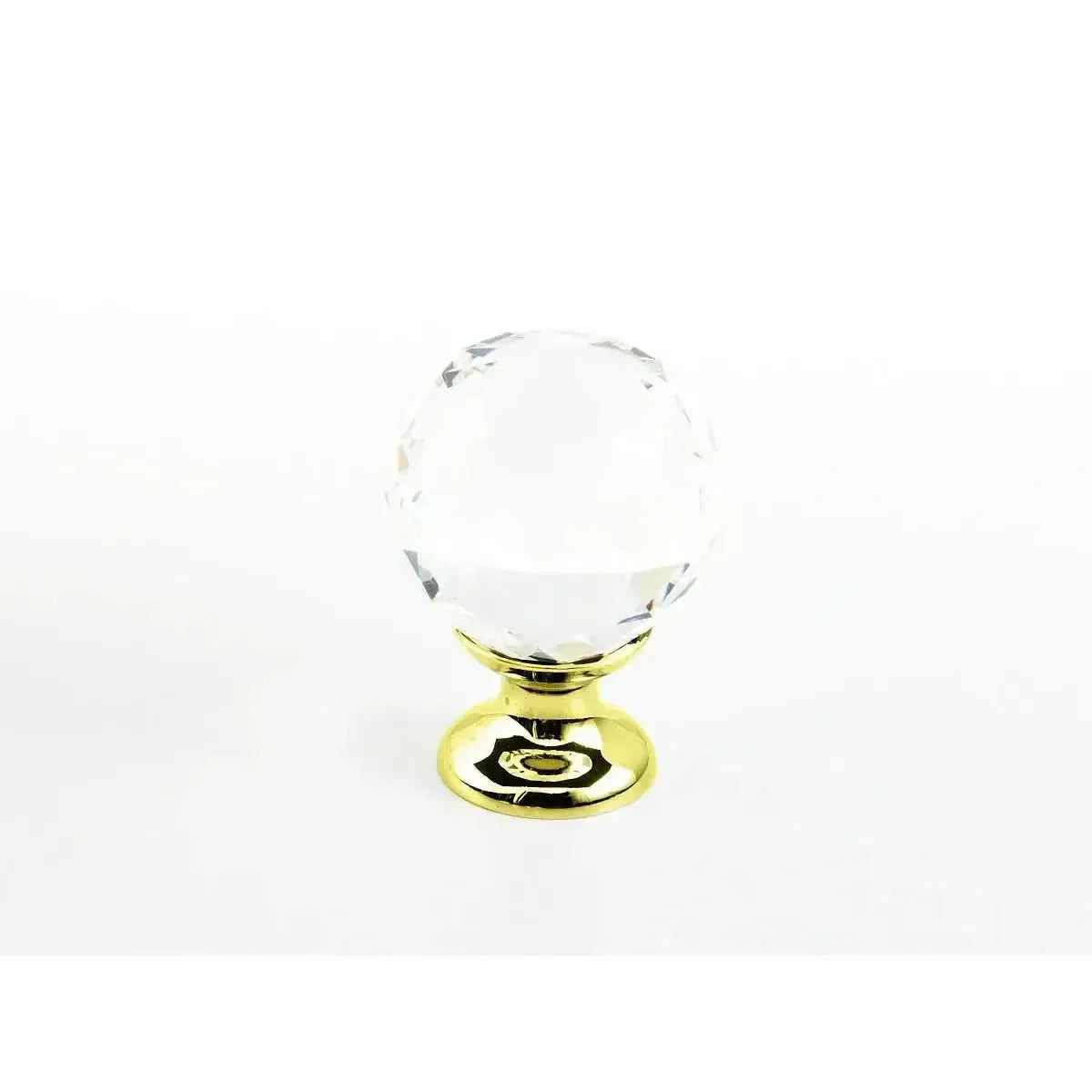 Schaub Perilla Stargaze Redonda de Cristal, 1-1/8" diám. — Latón Pulido