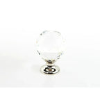 Schaub Perilla Stargaze Redonda de Cristal, 1-1/8" diám. — Níquel Pulido