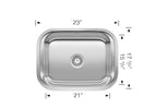 Blanco Stellar Laundry Single Bowl — Tarja de Acero Inoxidable — vista 3