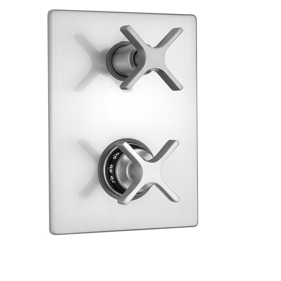 Jaclo Lila Trim Termostático — Placa Rectangular — Cruz — Jaclo