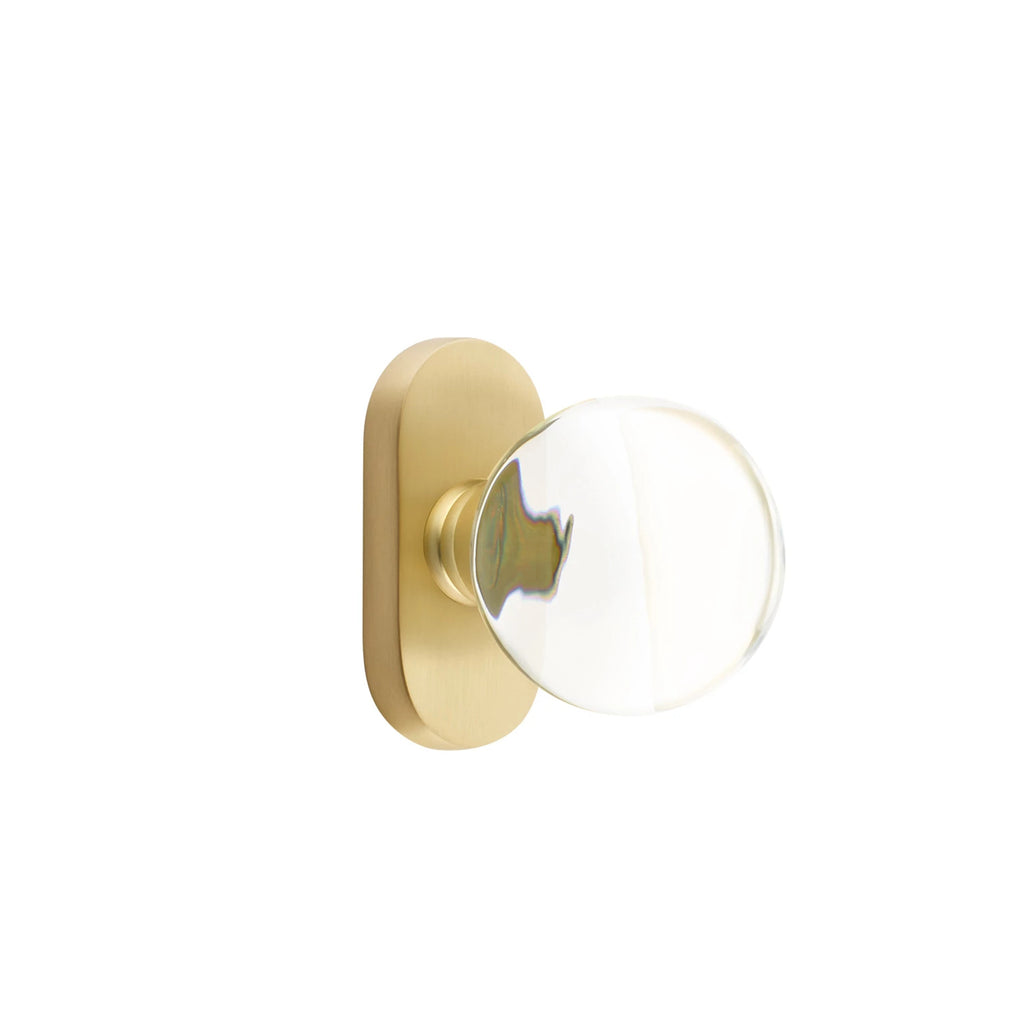 Latón Satinado · 1-1/2" x3" Oval Rosette