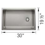 Blanco Inteos 30″ Workstation — Tarja de Acero Inoxidable — vista 4