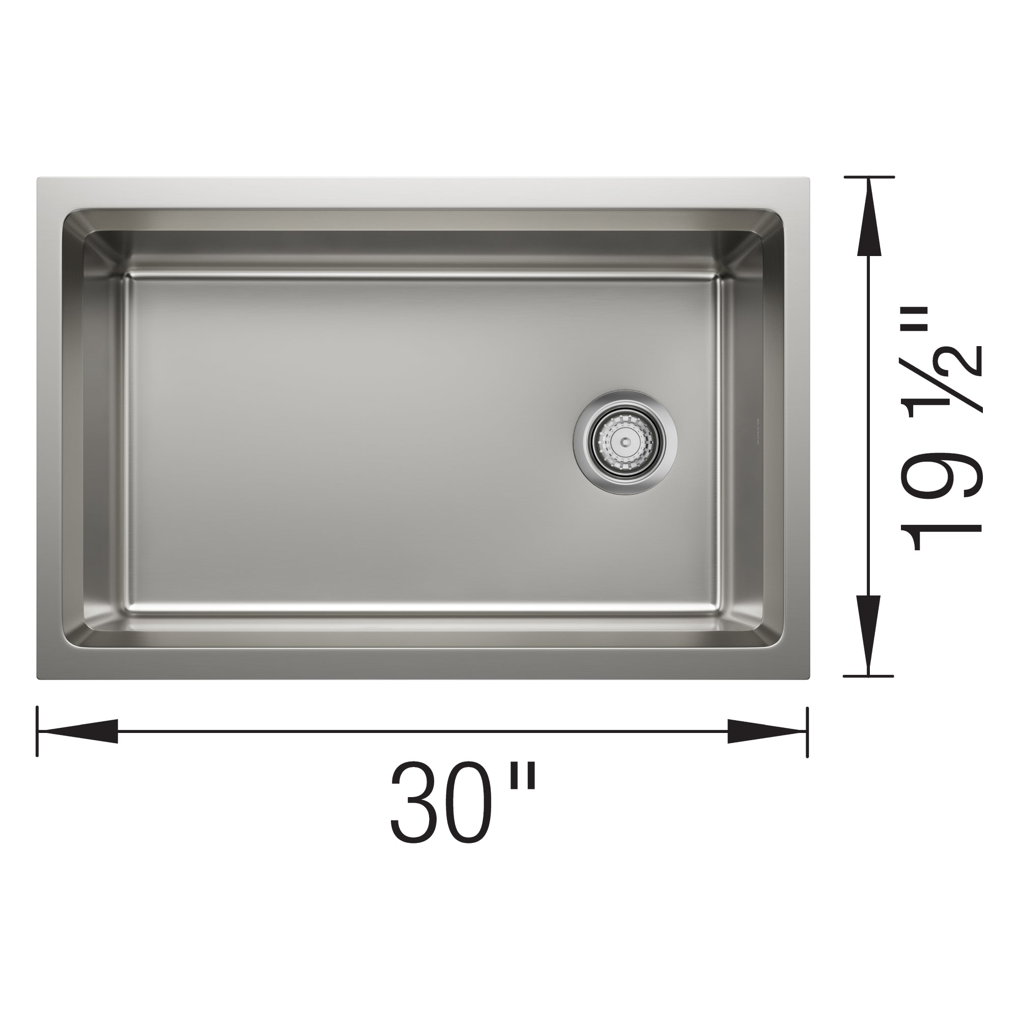 Blanco Inteos 30″ Workstation — Tarja de Acero Inoxidable — vista 4
