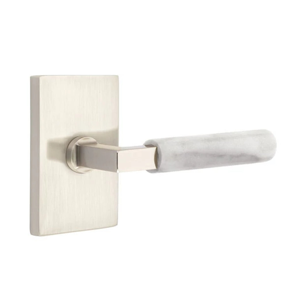 Níquel Satinado · Modern Rectangular Rosette