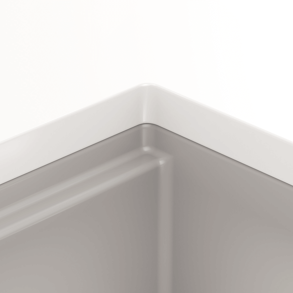 Julien Fira · Kit Tarja de Fireclay de Bar con Accesorios de Nogal — Taupe Mate