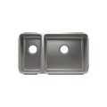 Julien Classic · Tarja de Cocina de Dos Tazones (Bajo Cubierta) — Izq. 9″ × 16″ × 8″ · Der. 18″ × 16″ × 10″