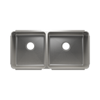 Julien Classic · Tarja de Cocina de Dos Tazones (Bajo Cubierta) — Izq. 15″ × 16″ × 8″ · Der. 18″ × 16″ × 10″