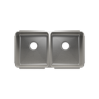 Julien Classic · Tarja de Cocina de Dos Tazones (Bajo Cubierta) — Izq. 15″ × 16″ × 8″ · Der. 15″ × 16″ × 8″