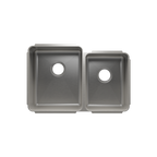 Julien Classic · Tarja de Cocina de Dos Tazones (Bajo Cubierta) — Izq. 15″ × 18″ × 10″ · Der. 12″ × 16″ × 8″