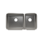 Julien Classic · Tarja de Cocina de Dos Tazones (Bajo Cubierta) — Izq. 18″ × 16″ × 10″ · Der. 12″ × 16″ × 8″