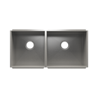 Julien UrbanEdge · Tarja de Cocina de Dos Tazones (Bajo Cubierta) — Izq. 15″ × 16″ × 8″ · Der. 18″ × 16″ × 10″