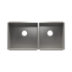 Julien UrbanEdge · Tarja de Cocina de Dos Tazones (Bajo Cubierta) — Izq. 18″ × 16″ × 10″ · Der. 15″ × 16″ × 8″