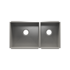 Julien UrbanEdge · Tarja de Cocina de Dos Tazones (Bajo Cubierta) — Izq. 18″ × 16″ × 8″ · Der. 12″ × 16″ × 8″