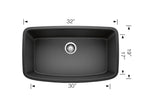 Blanco Valea Super Single Bowl — Tarja de Silgranit