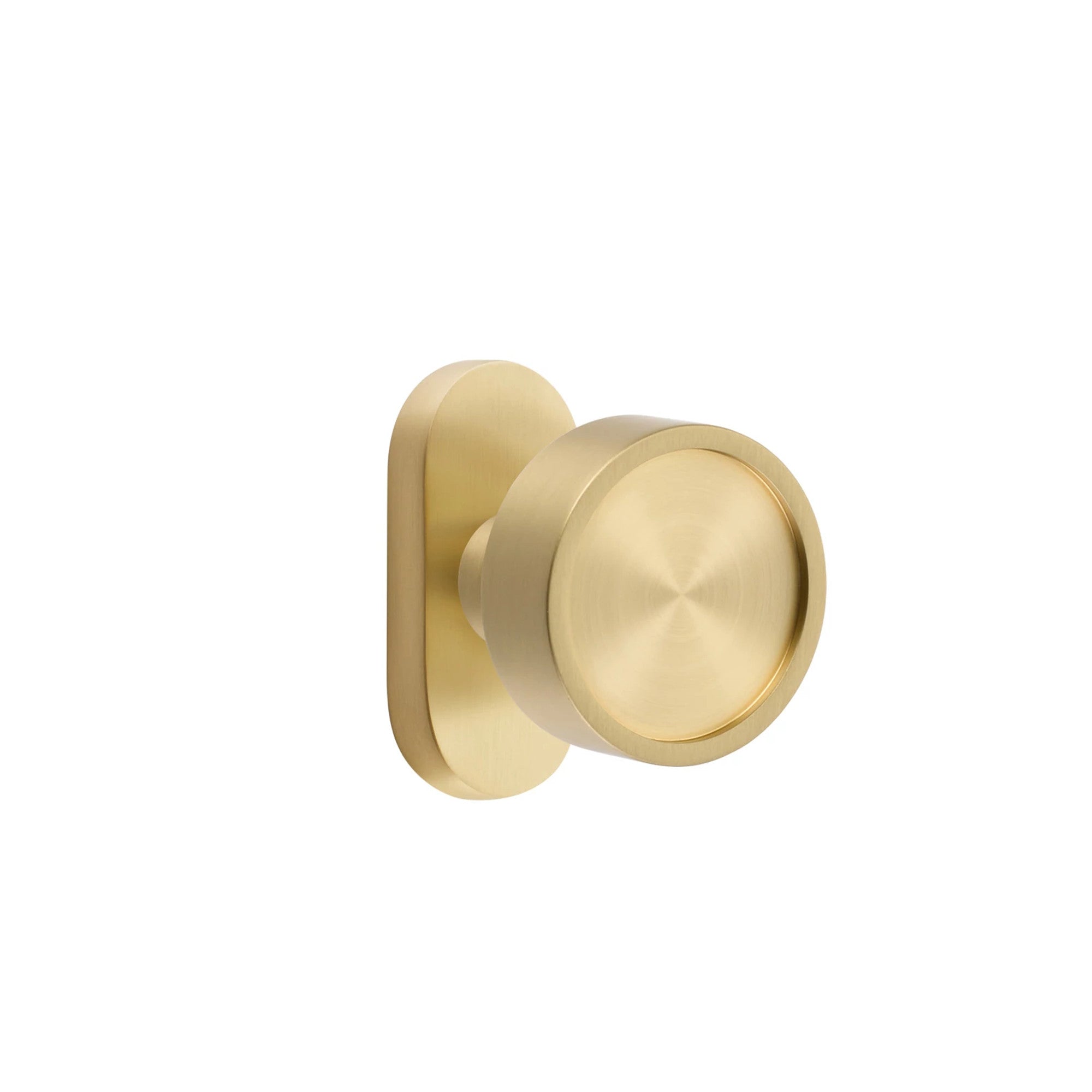 Latón Satinado · 1-1/2" x3" Oval Rosette