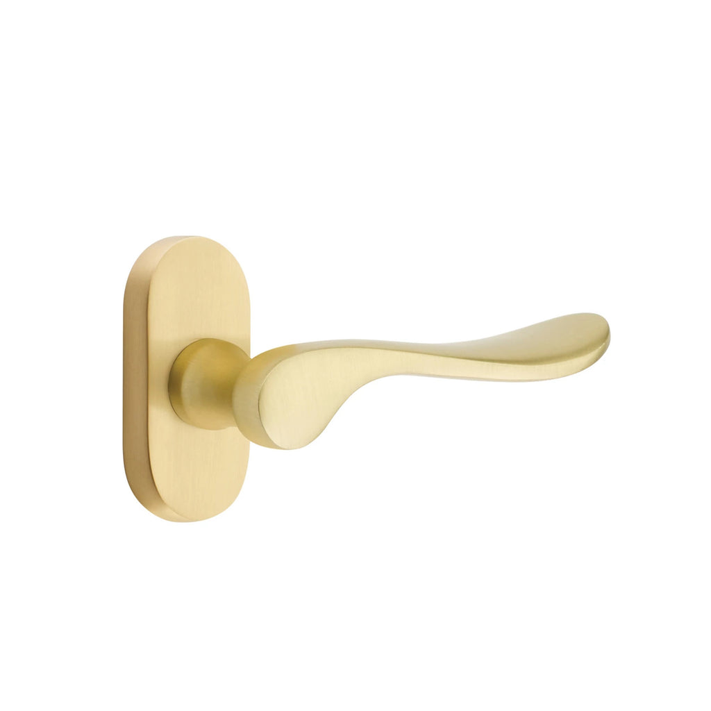 Latón Satinado · 1-1/2" x3" Oval Rosette