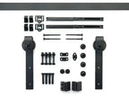 Yale Expressions 72" Barn Door Flat Track Hardware Kit with Soft & Close System — Negro