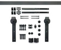 Yale Expressions 96" Barn Door Flat Track Hardware Kit with Soft & Close System — Negro