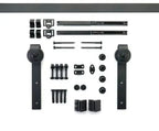 Yale Expressions 96" Barn Door Flat Track Hardware Kit with Soft & Close System — Negro