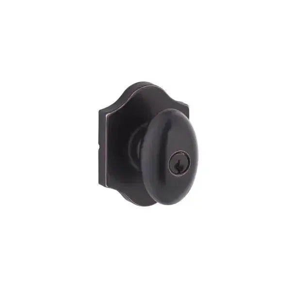 Yale Expressions Everly rosette with Keyed Auburn knob, Weiser keyway