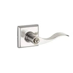 Yale Expressions Ellington rosette with Keyed Brunswick lever, Kwikset keyway — Níquel Satinado