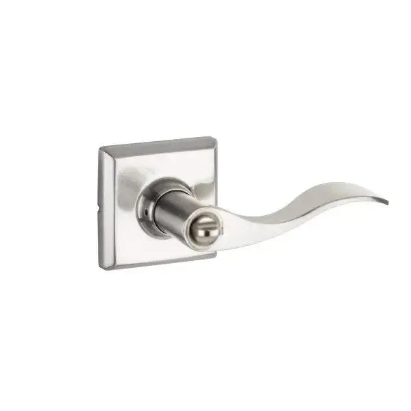 Yale Expressions Ellington rosette with Keyed Brunswick lever, Weiser keyway — Níquel Satinado