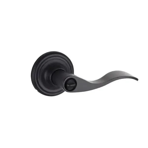 Yale Expressions Maguire rosette with Keyed Brunswick lever, Kwikset keyway — Negro Mate