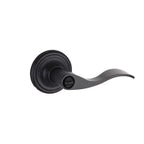 Yale Expressions Maguire rosette with Keyed Brunswick lever, Kwikset keyway — Negro Mate