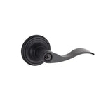 Yale Expressions Maguire rosette with Keyed Brunswick lever, Kwikset keyway — Negro Mate