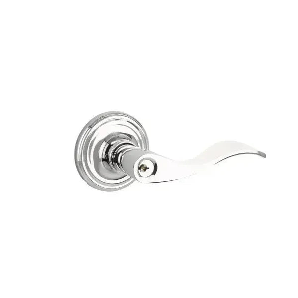 Yale Expressions Maguire rosette with Keyed Brunswick lever, Kwikset keyway — Cromo Pulido