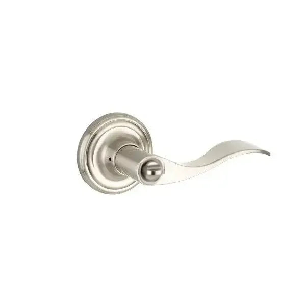 Yale Expressions Maguire rosette with Keyed Brunswick lever, Kwikset keyway — Níquel Satinado