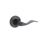 Yale Expressions Owen rosette with Keyed Brunswick lever, Kwikset keyway — Bronce Aceitado