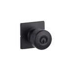 Yale Expressions Marcel rosette with Keyed Dylan knob, Kwikset keyway — Negro Mate