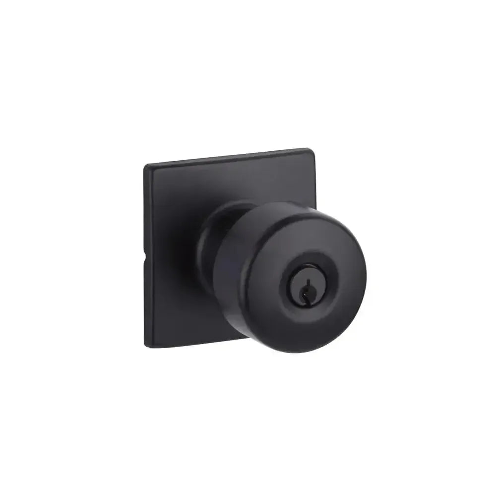 Yale Expressions Marcel rosette with Keyed Dylan knob, Kwikset keyway — Negro Mate