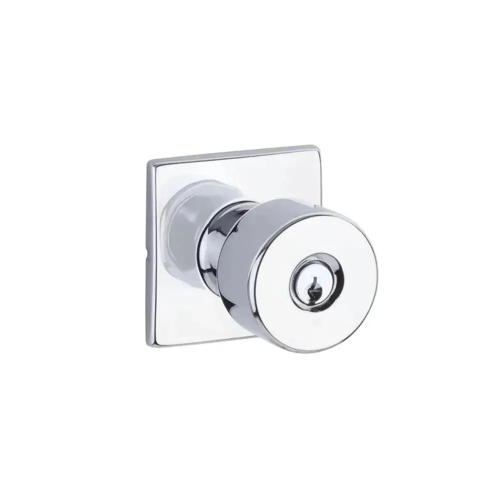 Yale Expressions Marcel rosette with Keyed Dylan knob, Kwikset keyway — Cromo Pulido