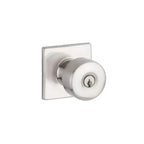 Yale Expressions Marcel rosette with Keyed Dylan knob, Kwikset keyway — Níquel Satinado