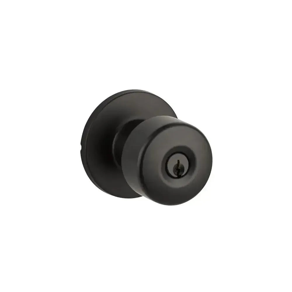 Yale Expressions Owen rosette with Keyed Dylan knob, Kwikset keyway — Negro Mate