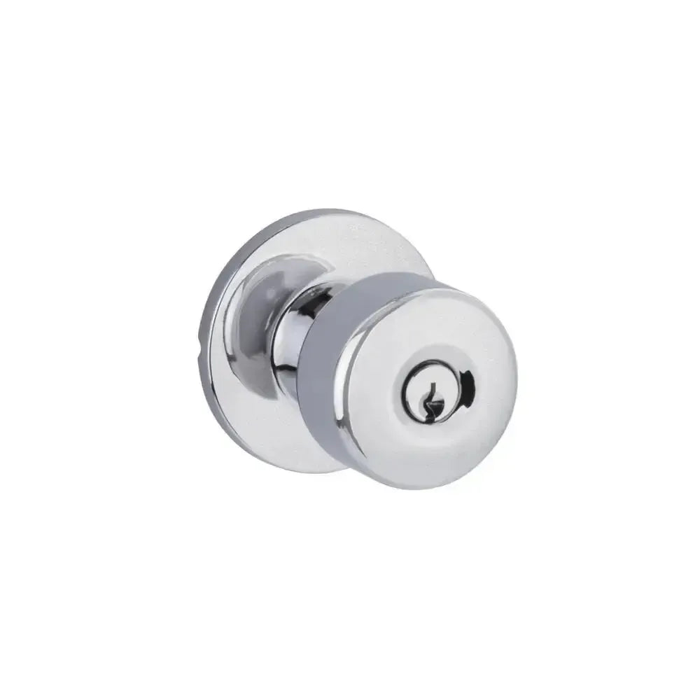 Yale Expressions Owen rosette with Keyed Dylan knob, Kwikset keyway — Cromo Pulido