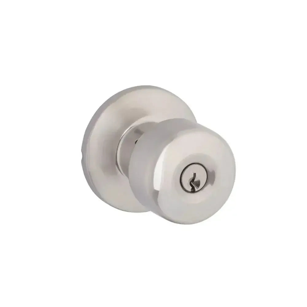 Yale Expressions Owen rosette with Keyed Dylan knob, Kwikset keyway — Níquel Satinado