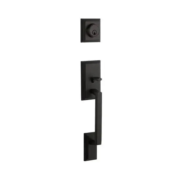 Yale Expressions Ellington Single Cylinder Exterior Trim — Negro Mate